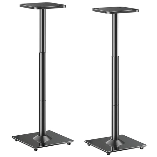 ELIVED Universal Speaker Stands Height Adjustable 28"-37.4" Bookshelf Speaker Stand Pair for Large Speaker Satellite Studio Speaker Up to 22 lbs Surround Sound Speaker Stand with Cable Management